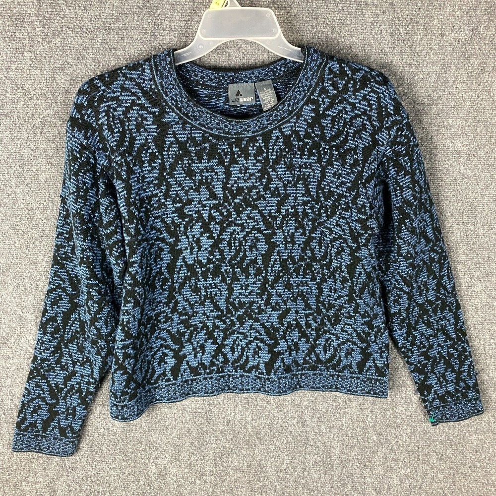 Lizwear Sweater Women's Large Knit Pullover Cotton Blend Adults L